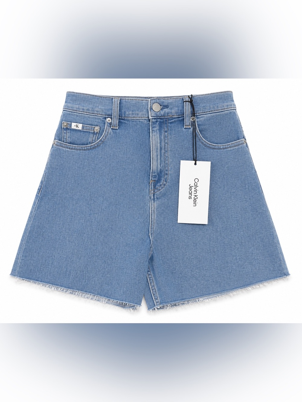 Calvin Klein Jeans Blue Denim Skirt with Raw Hem